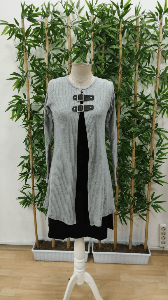 Women's Two-Piece Knit Dress Set with Buckle Overlay - Janes - by Peralane - photo 6