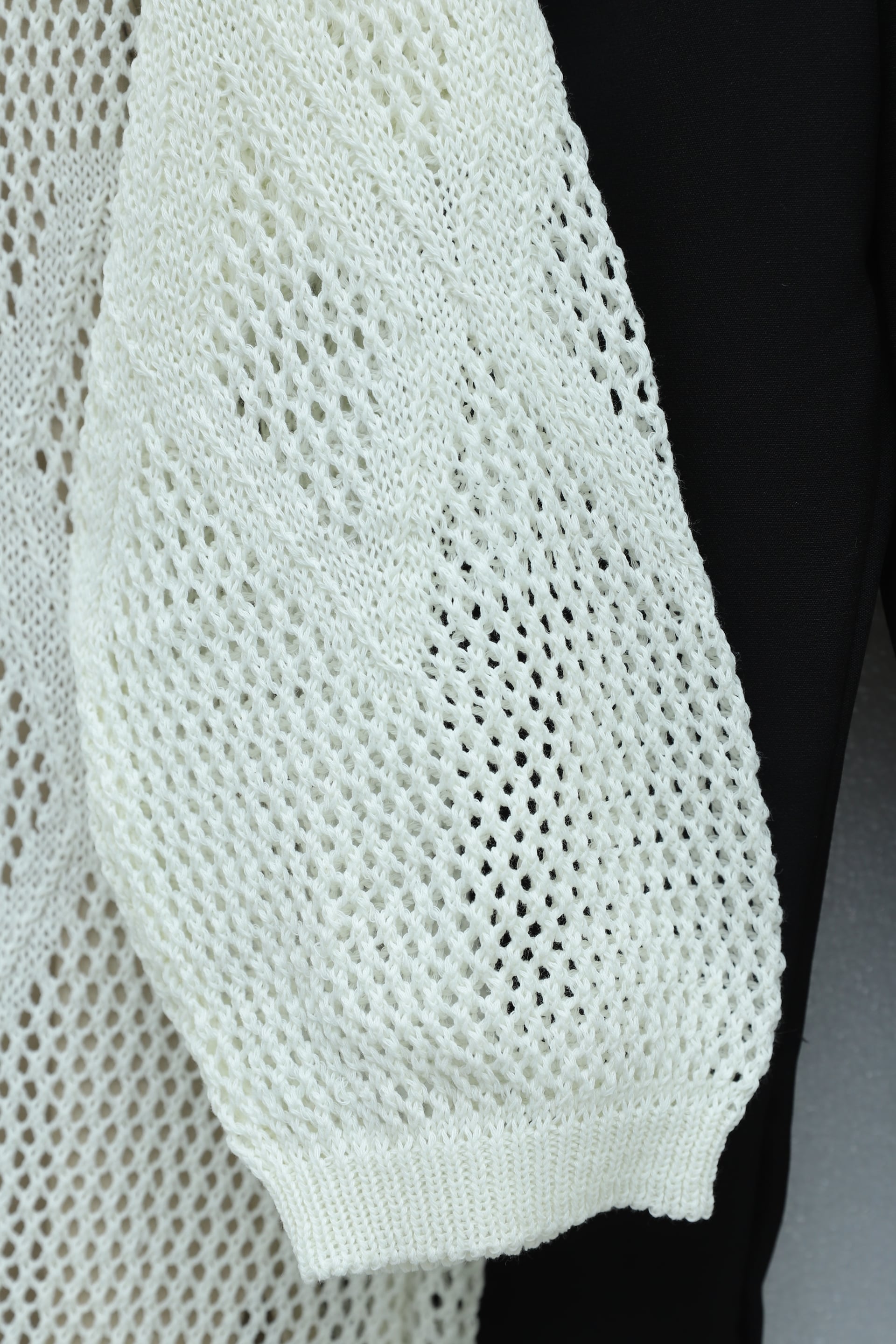 Baklava Patterned Openwork Knit Cardigan - White - Podyumplus - by Peralane - photo 6