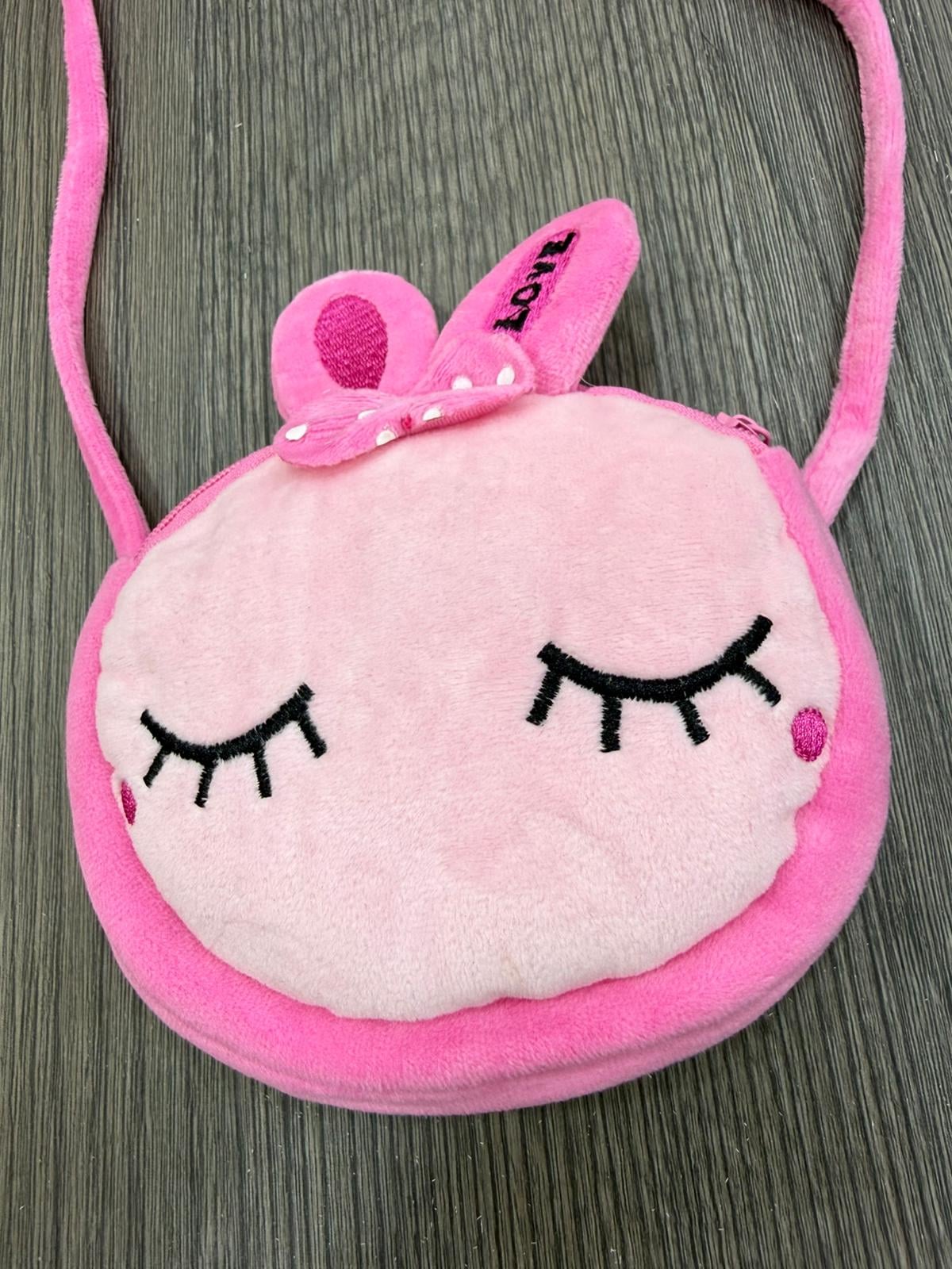 Bunny Face Plush Crossbody Bag for Girls - Fuchsia Pink - Nesvay - by Peralane - photo 3