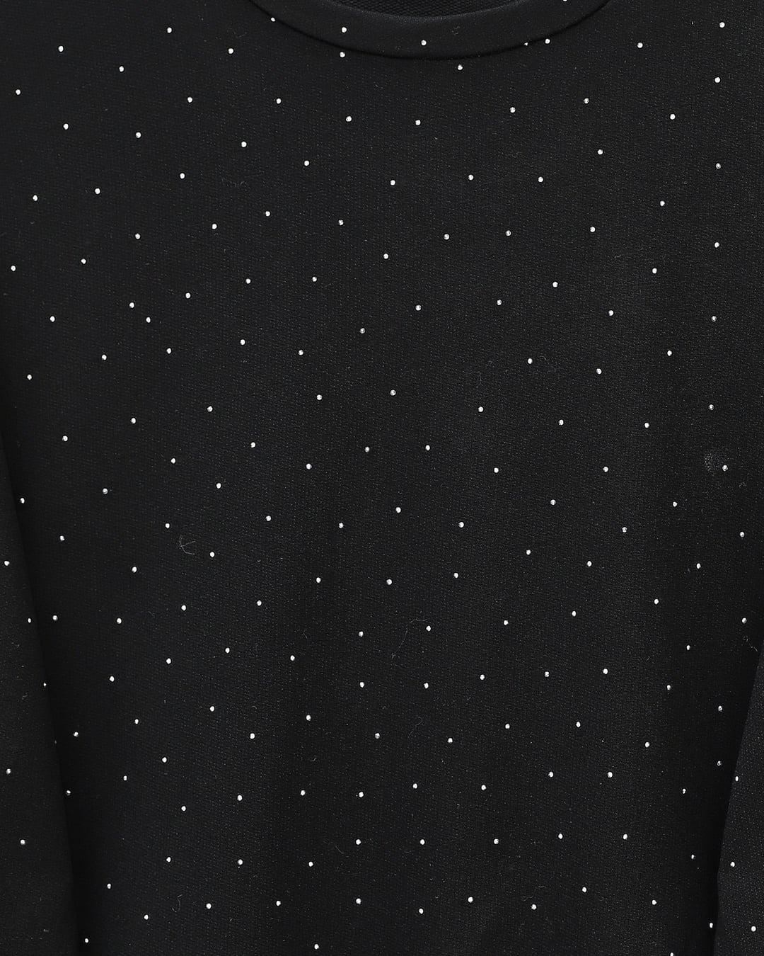 Women's Polka Dot Print Loungewear Set with Stone Details - Black - Podyumplus - by Peralane - photo 5