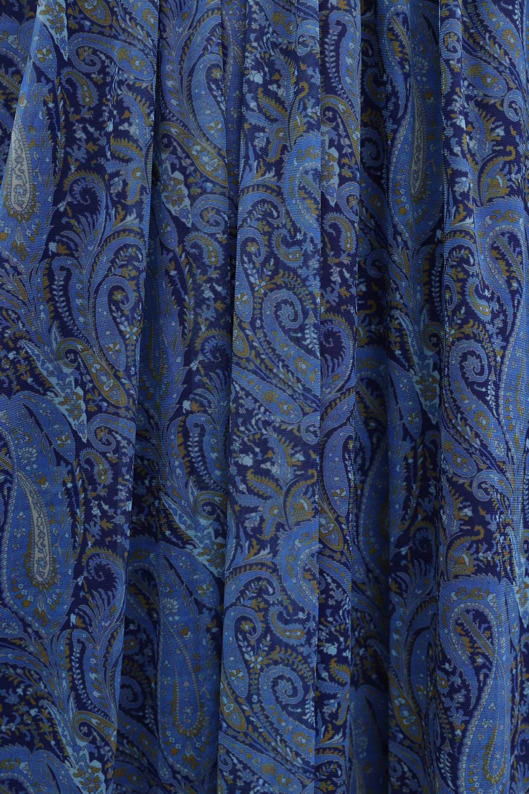 Elasticated Waist Belted Lined Patterned Tulle Skirt - Indigo - Podyumplus - by Peralane - photo 11