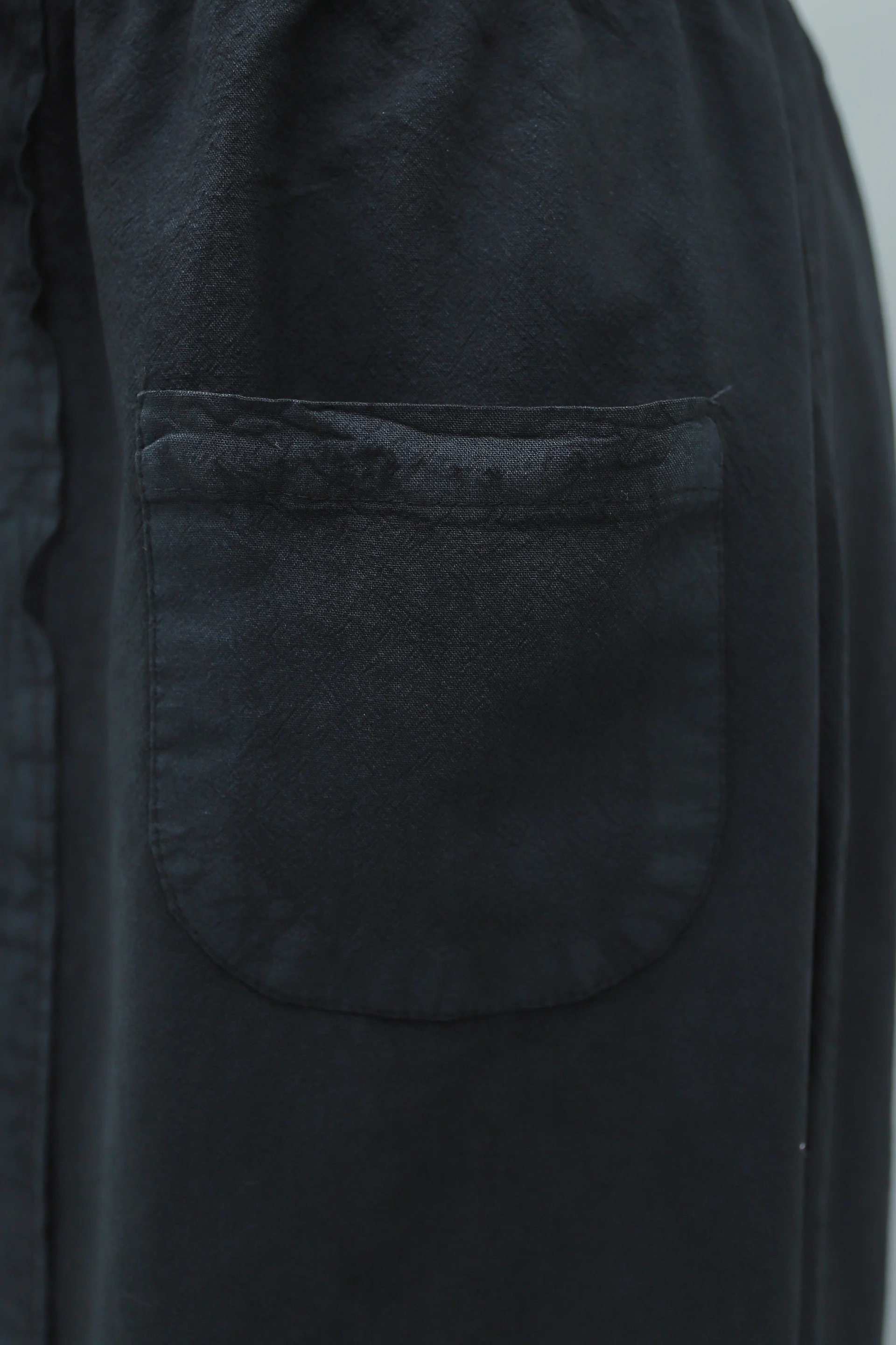 Black Drawstring Waist Slit Skirt with Linen Look - 100% Cotton - Podyumplus - by Peralane - photo 6