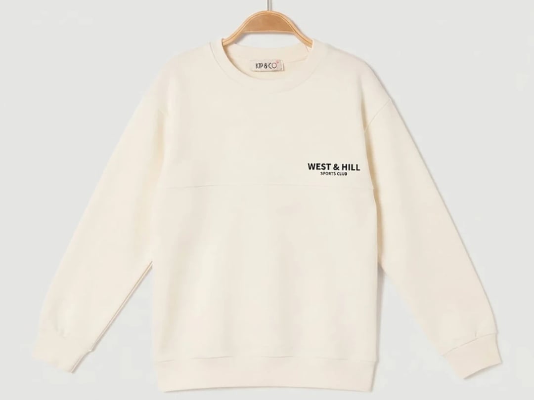 Cream West & Hill Printed Crew Neck Sweatshirt for Teens - Ruhat Kids - by Peralane