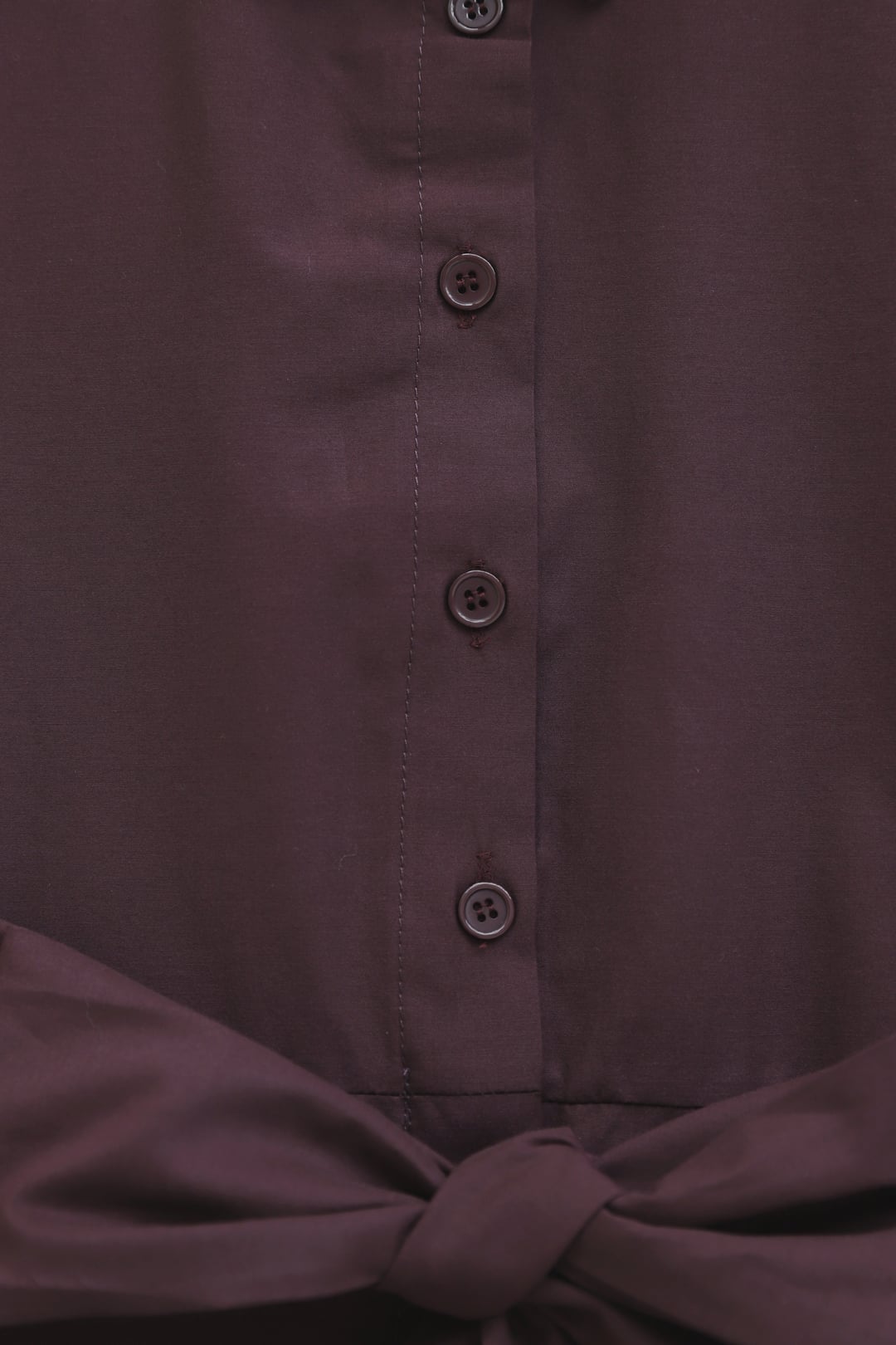 Self-Tie Poplin Tunic in Plum - Podyumplus - by Peralane - photo 7