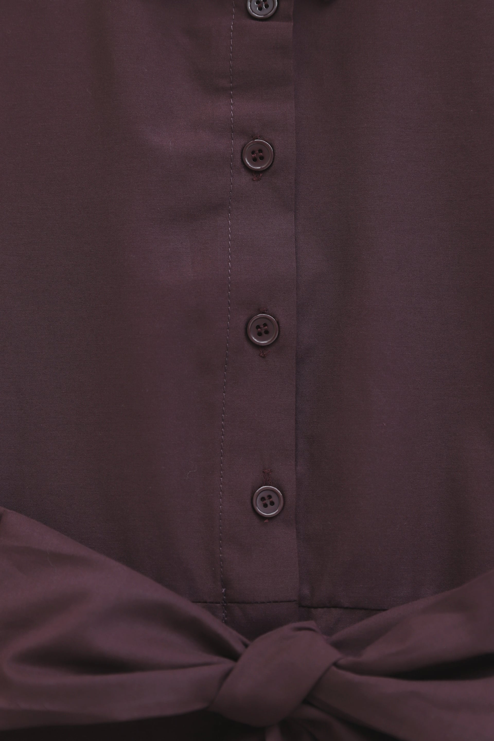 Self-Tie Poplin Tunic in Plum - Podyumplus - by Peralane - photo 7