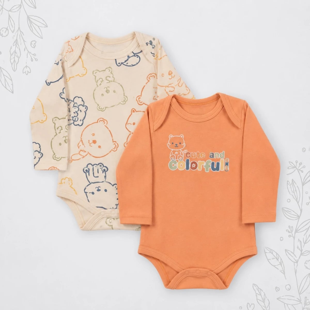 Baby Boy 2-Piece Bodysuit Set (Sizes 3-18) - Interkidsy - by Peralane