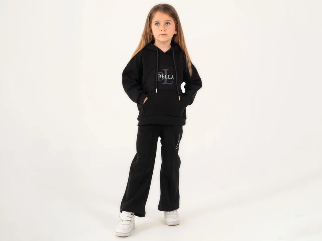 Bella Printed Hooded Girls' Tracksuit Set - Lumii - by Peralane
