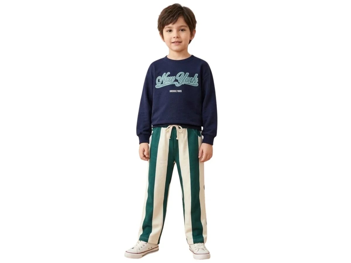 New York Print Boys' Sweatshirt and Trousers Set - Replikas - by Peralane