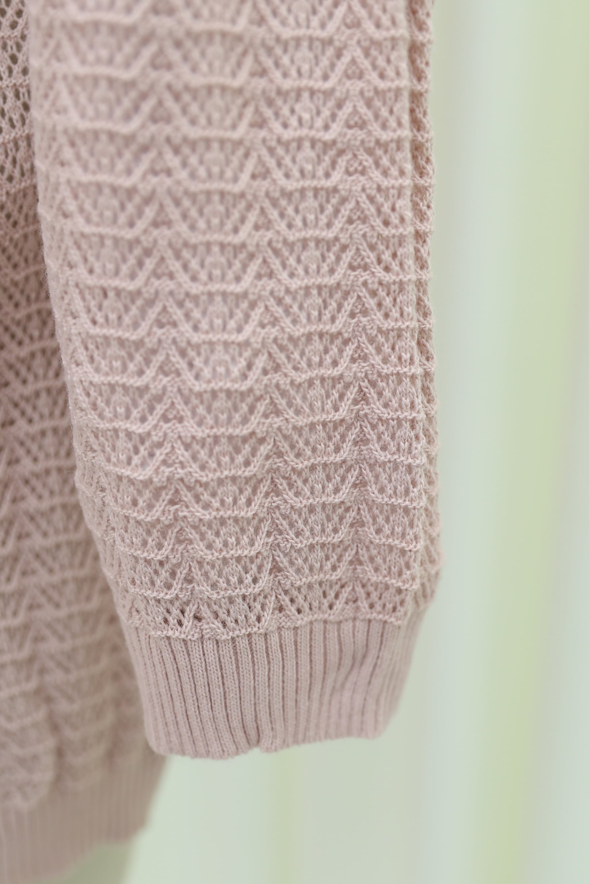 Openwork Fine Knit Cardigan - Powder - Podyumplus - by Peralane - photo 7
