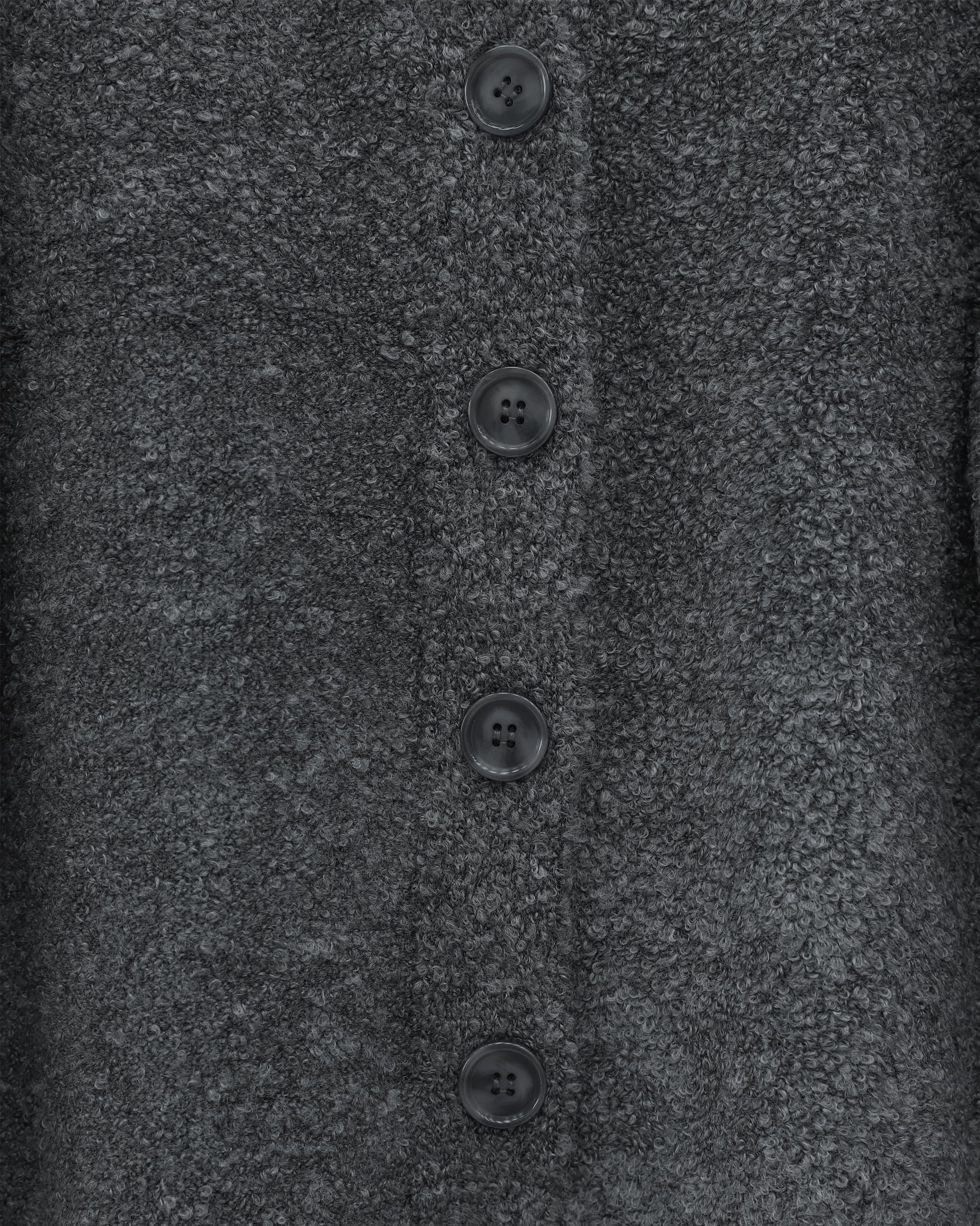 Buttoned Loose Knit Cardigan - Smoke - Podyumplus - by Peralane - photo 5
