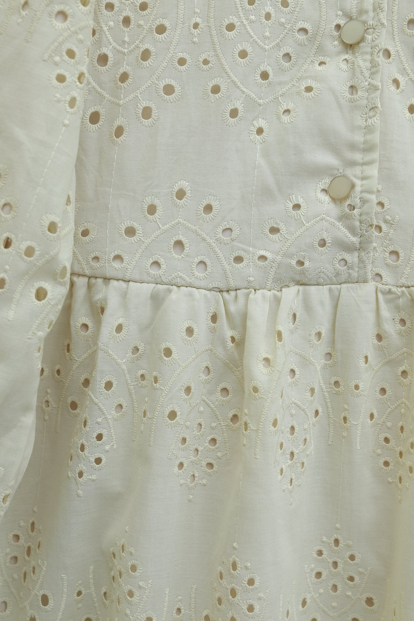 Half-Button Lace Detail Yoked Dress - Beige - Podyumplus - by Peralane - photo 7