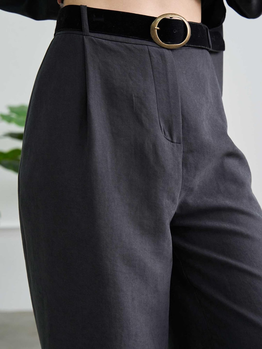 Belted Modal Suede Trousers - Lefon - by Peralane - photo 4