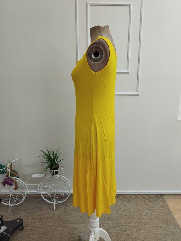 Women's Sleeveless Round Neck Button Detail Short Viscose Night Dress - Janes - by Peralane - photo 2
