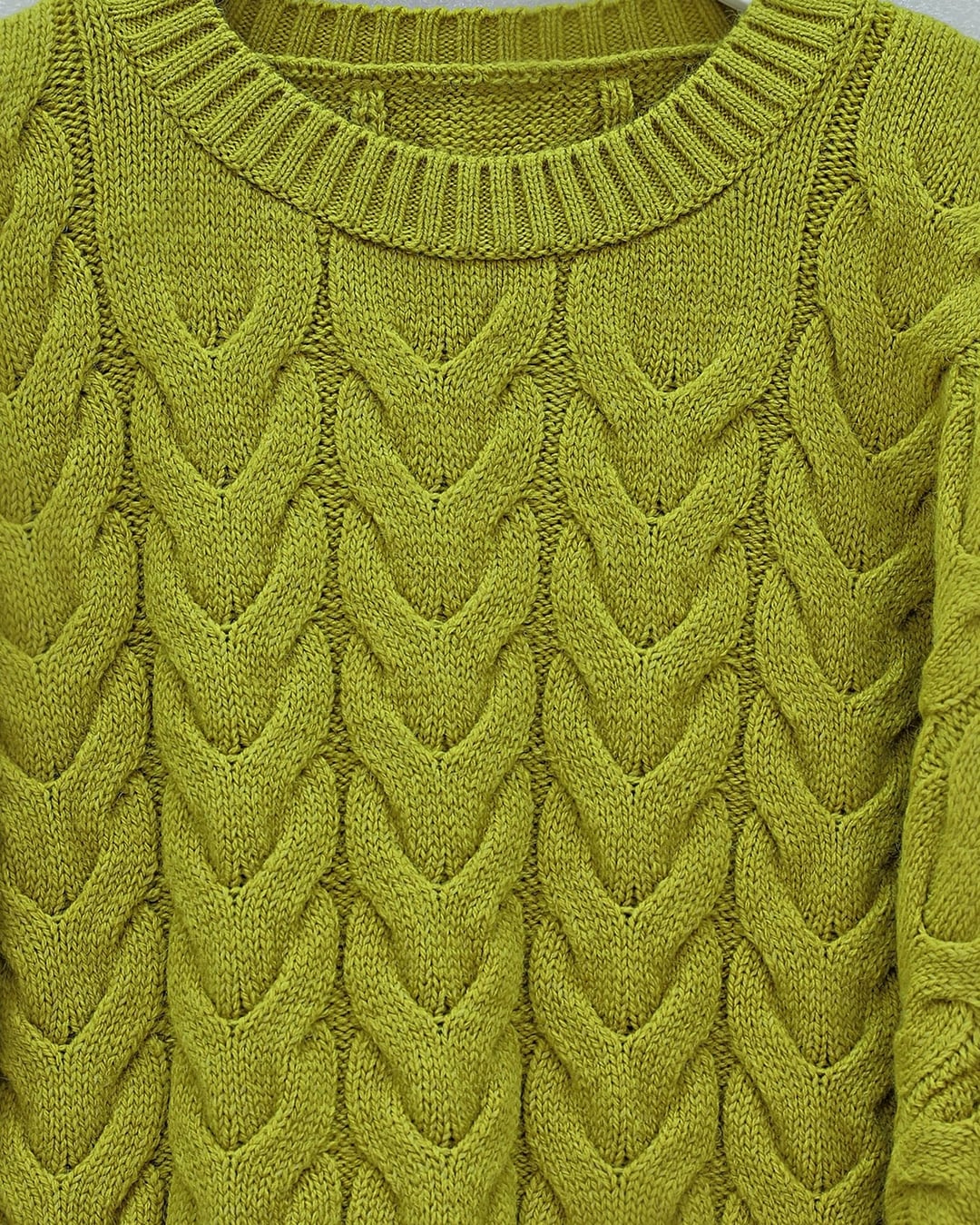 Knit Patterned Relaxed Crop Knit Sweater - Oil Green - Podyumplus - by Peralane - photo 3