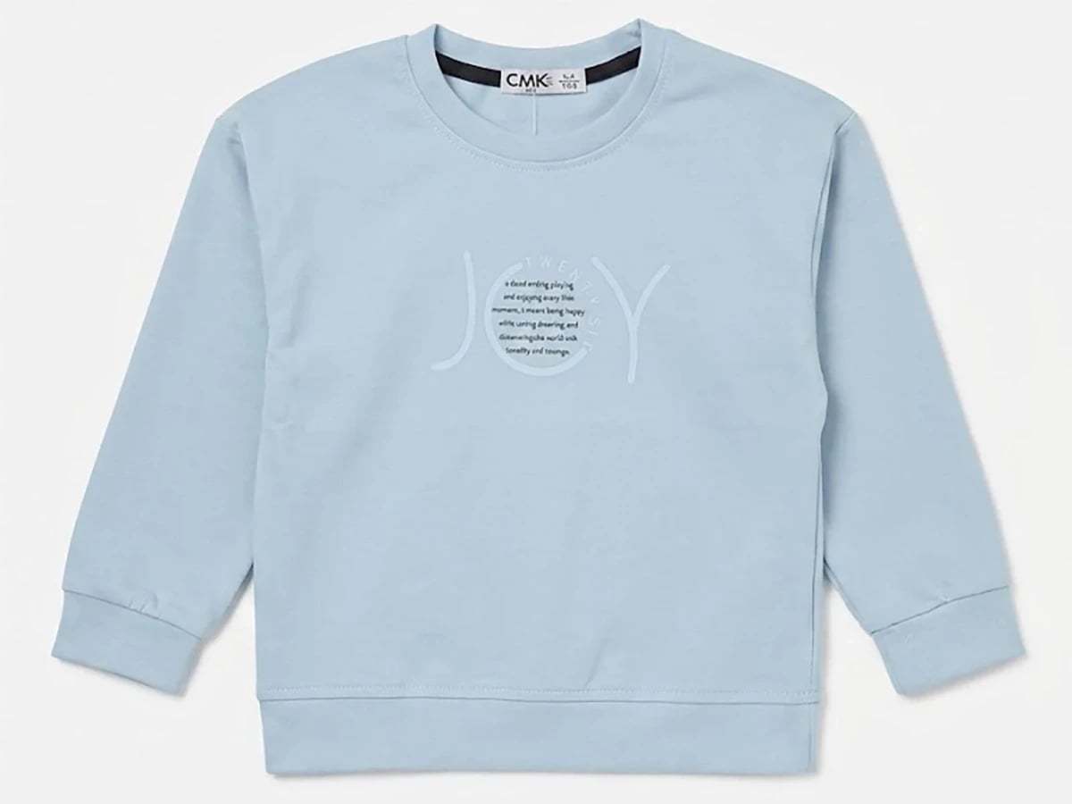 Joy Print Boys' Sweatshirt - Light Blue (Pack of 5) - CMK - by Peralane