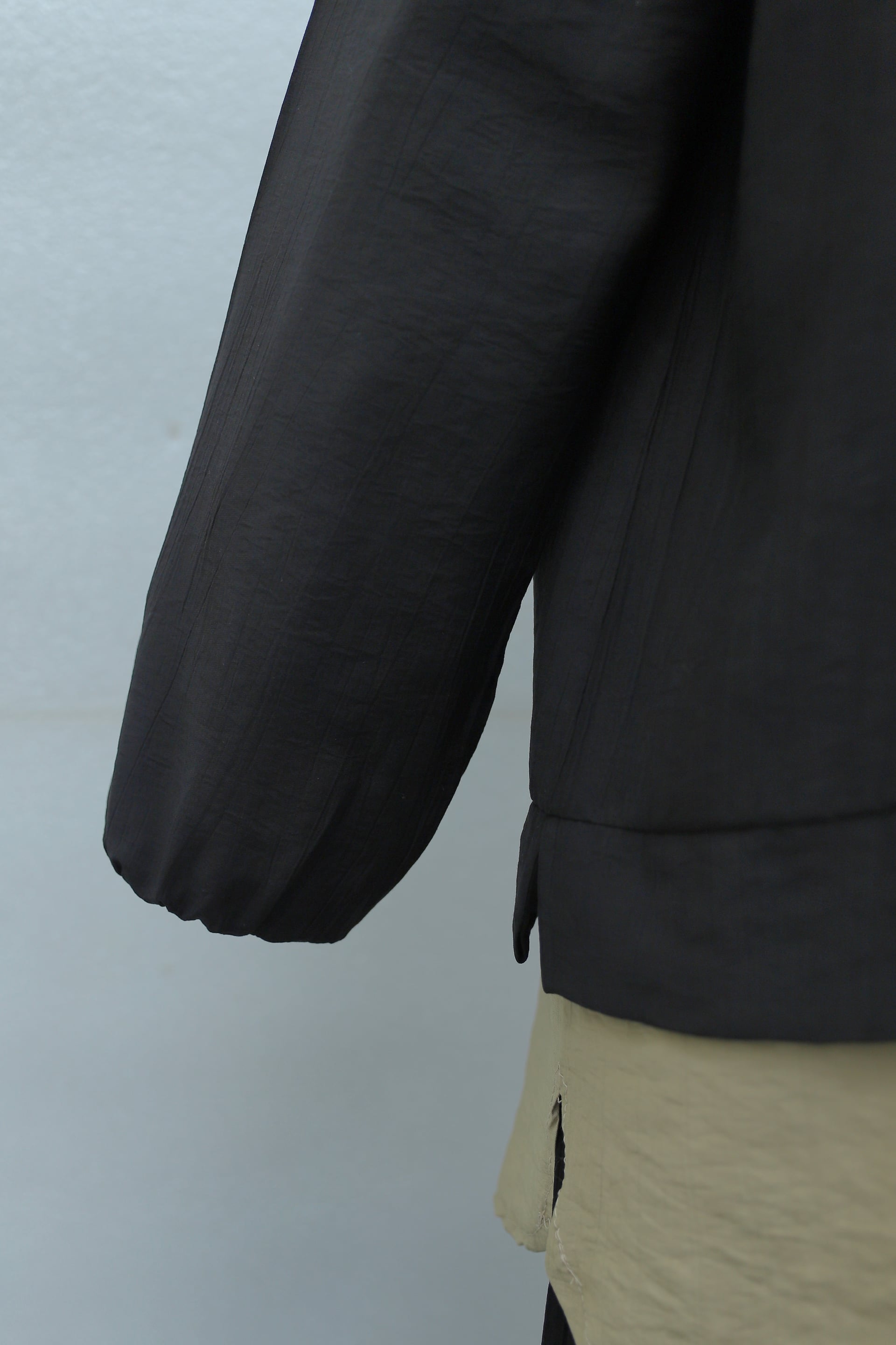 Half-Zip Hooded Sweatshirt and Wide-Leg Trousers Set - Black - Podyumplus - by Peralane - photo 7