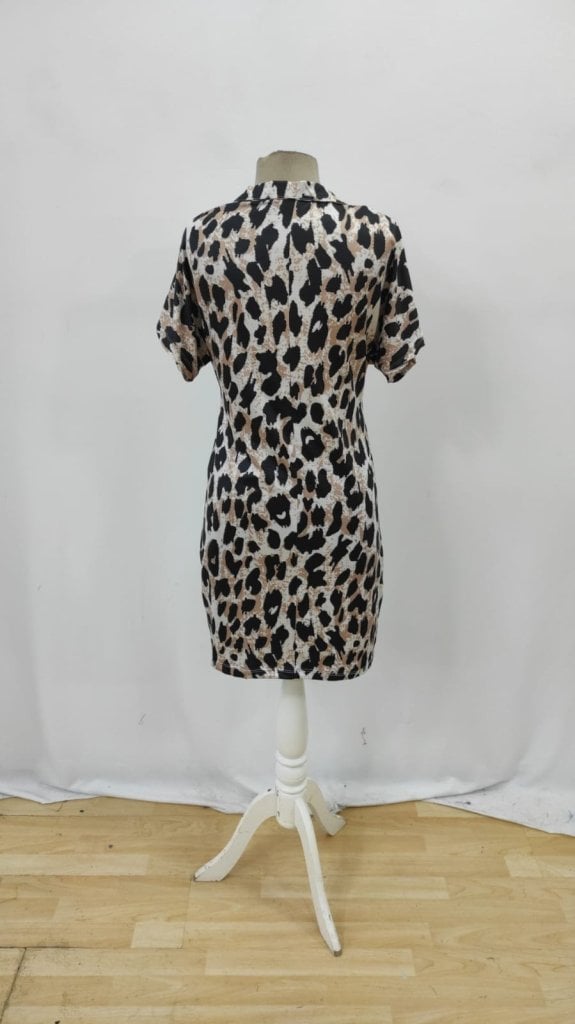 Women's Short-Sleeve Collared Leopard Print Suprem Dress - Janes - by Peralane - photo 8