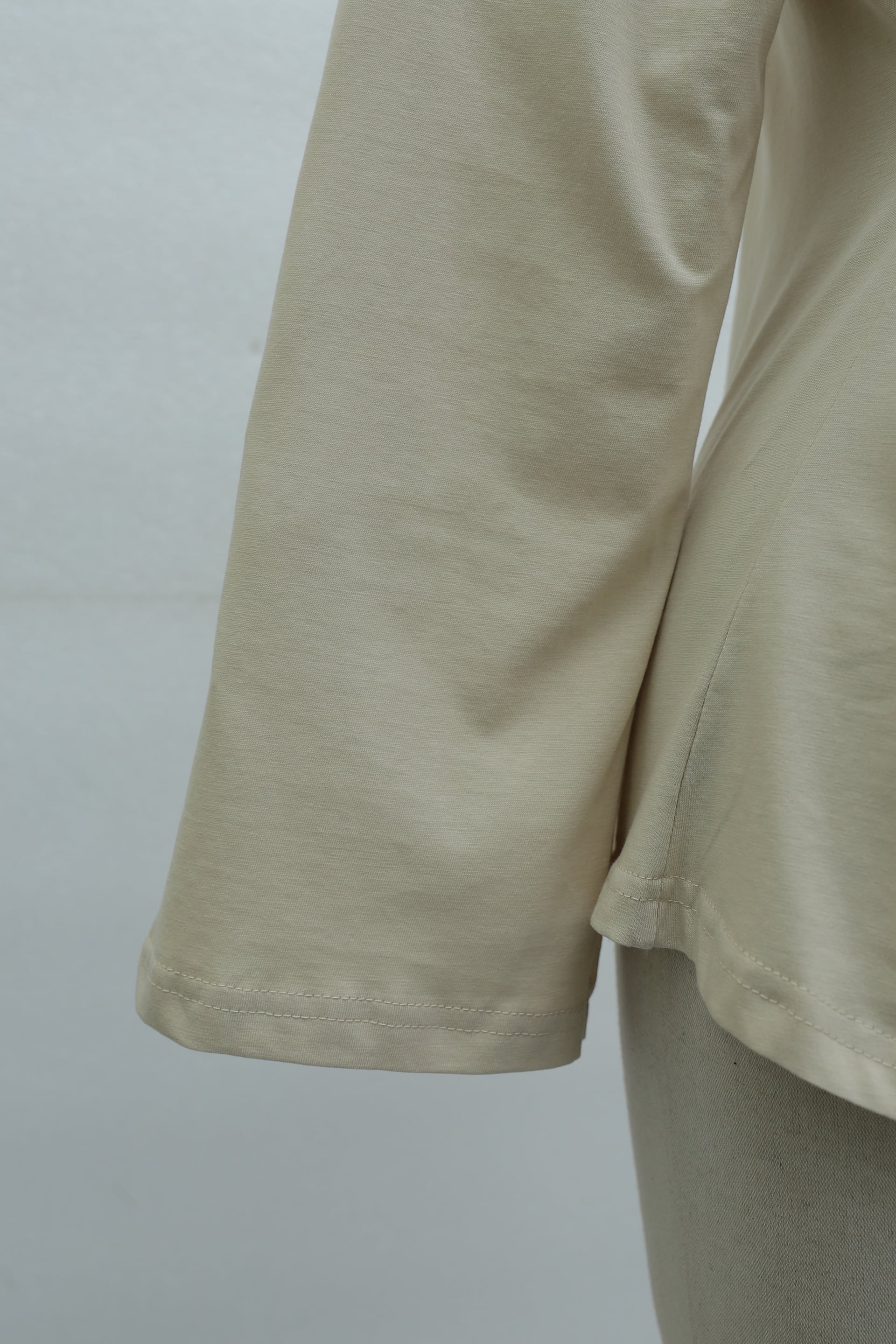 Tie-Waist Side-Slit Knit Tunic - Beige - Podyumplus - by Peralane - photo 10