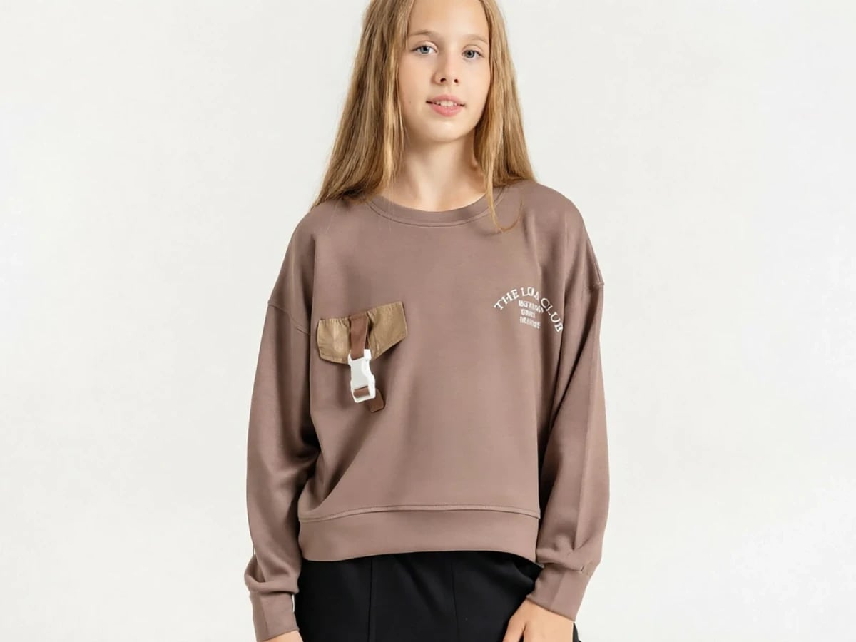 Lola Printed Girls' Sweatshirt - ÖZ Bebe - by Peralane