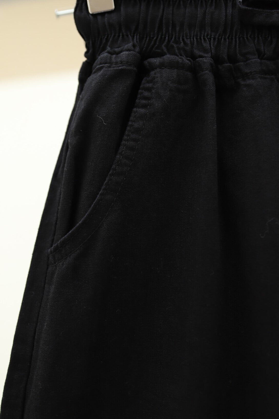 Black Wide-Leg Drawstring Jeans with Pockets - Podyumplus - by Peralane - photo 6
