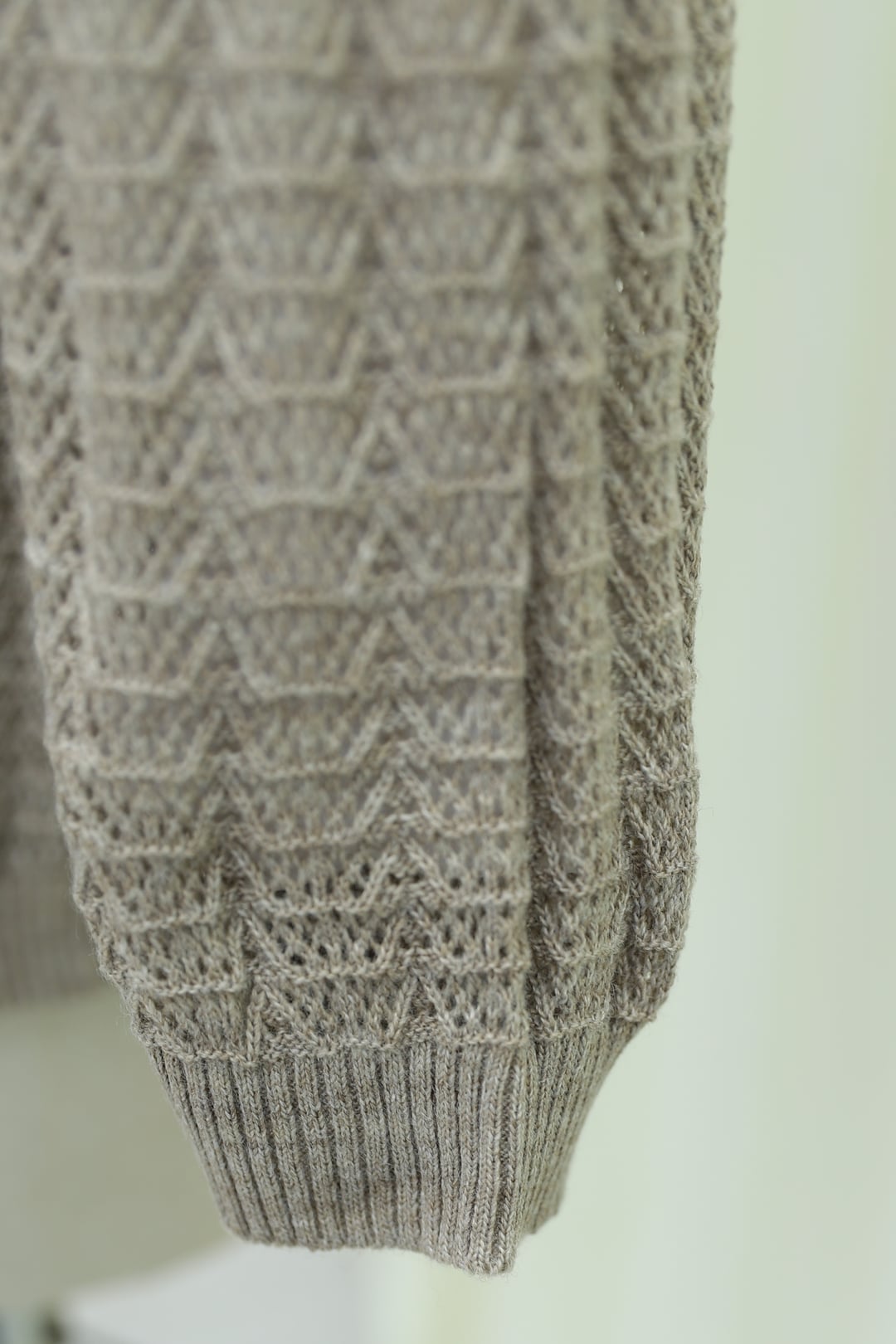 Open-Front Textured Knit Cardigan - Light Brown - Podyumplus - by Peralane - photo 7