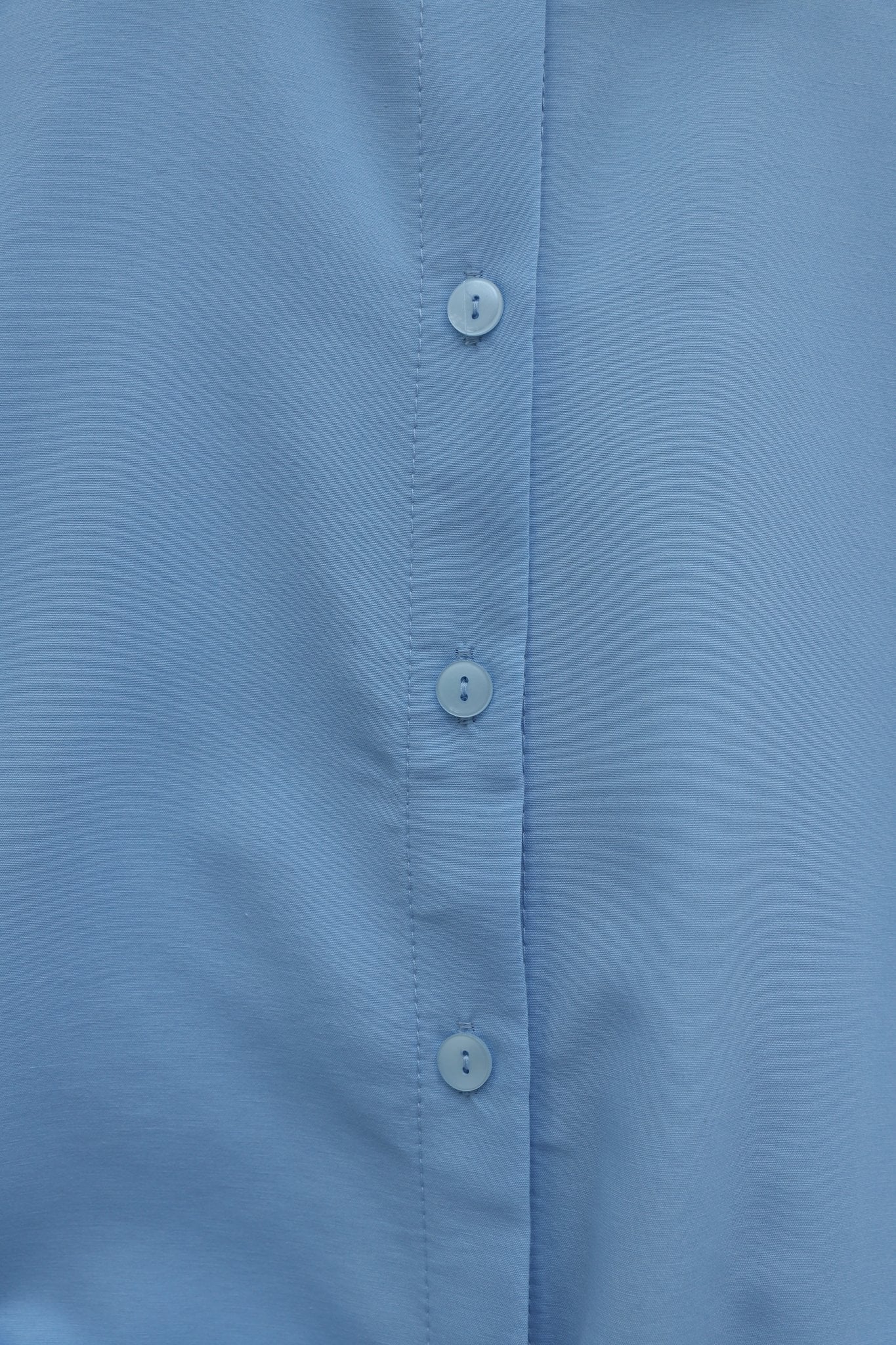 Tie-Waist Spanish Sleeve Poplin Blouse - Blue - Podyumplus - by Peralane - photo 4