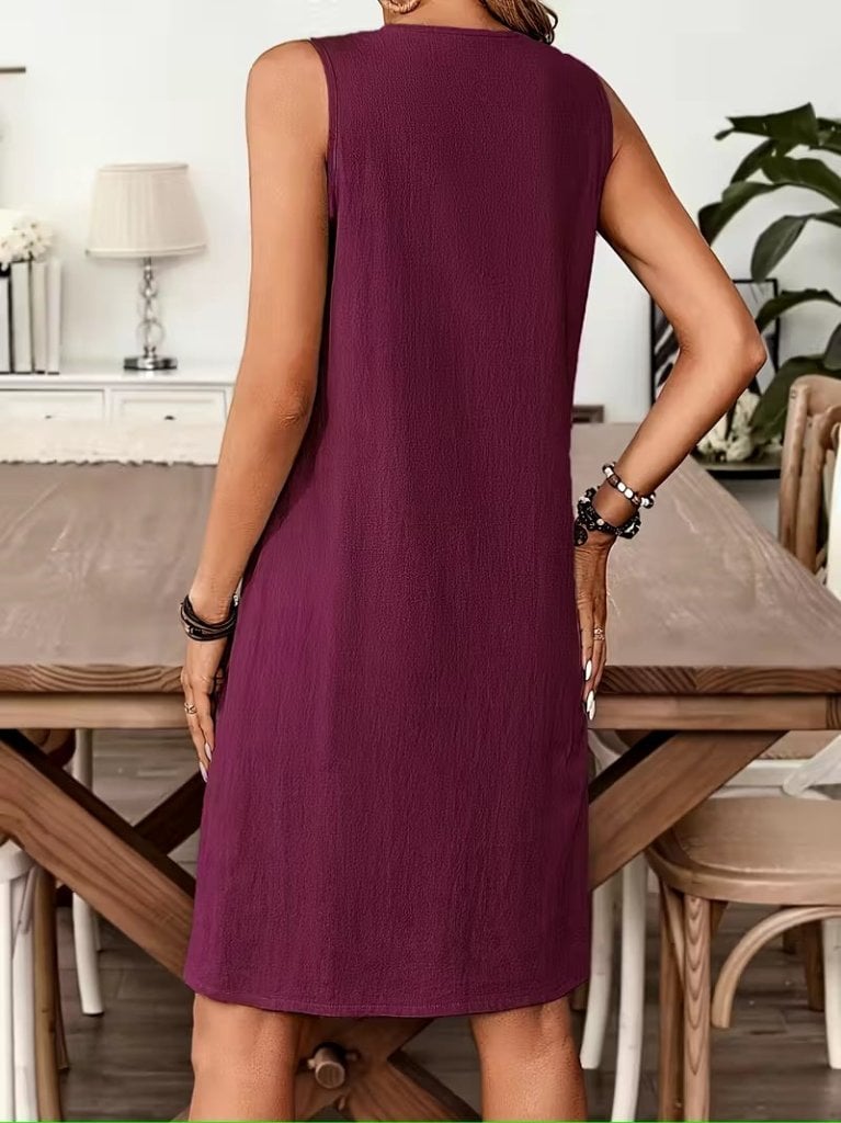 Women's Sleeveless V-Neck Mini Dress - Janes - by Peralane - photo 4