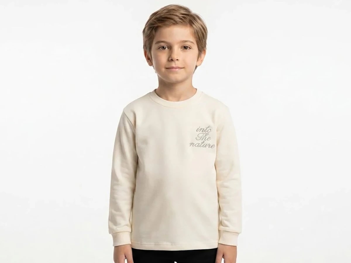 Nature Print Boys' Long-Sleeve T-Shirt - Cream (Pack of 4) - Tanem Kids - by Peralane