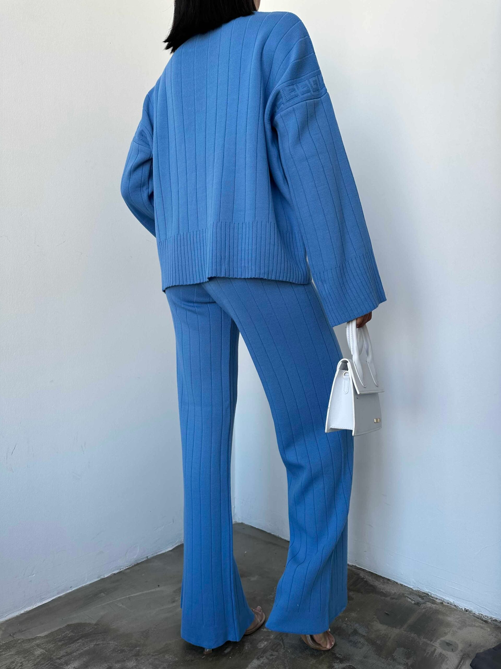 Half Turtleneck Knit Set with Wide-Leg Trousers - My Bee - by Peralane - photo 2