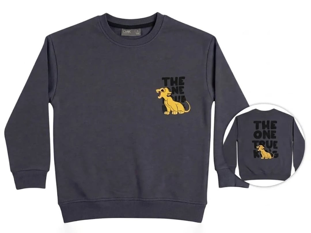 The Lion King Printed 3-Thread Fleece Boys' Sweatshirt - CMK - by Peralane