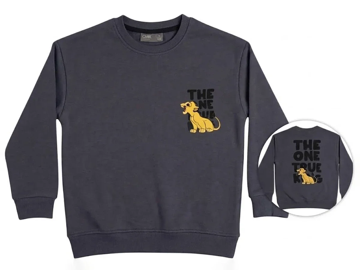 The Lion King Printed 3-Thread Fleece Boys' Sweatshirt - CMK - by Peralane