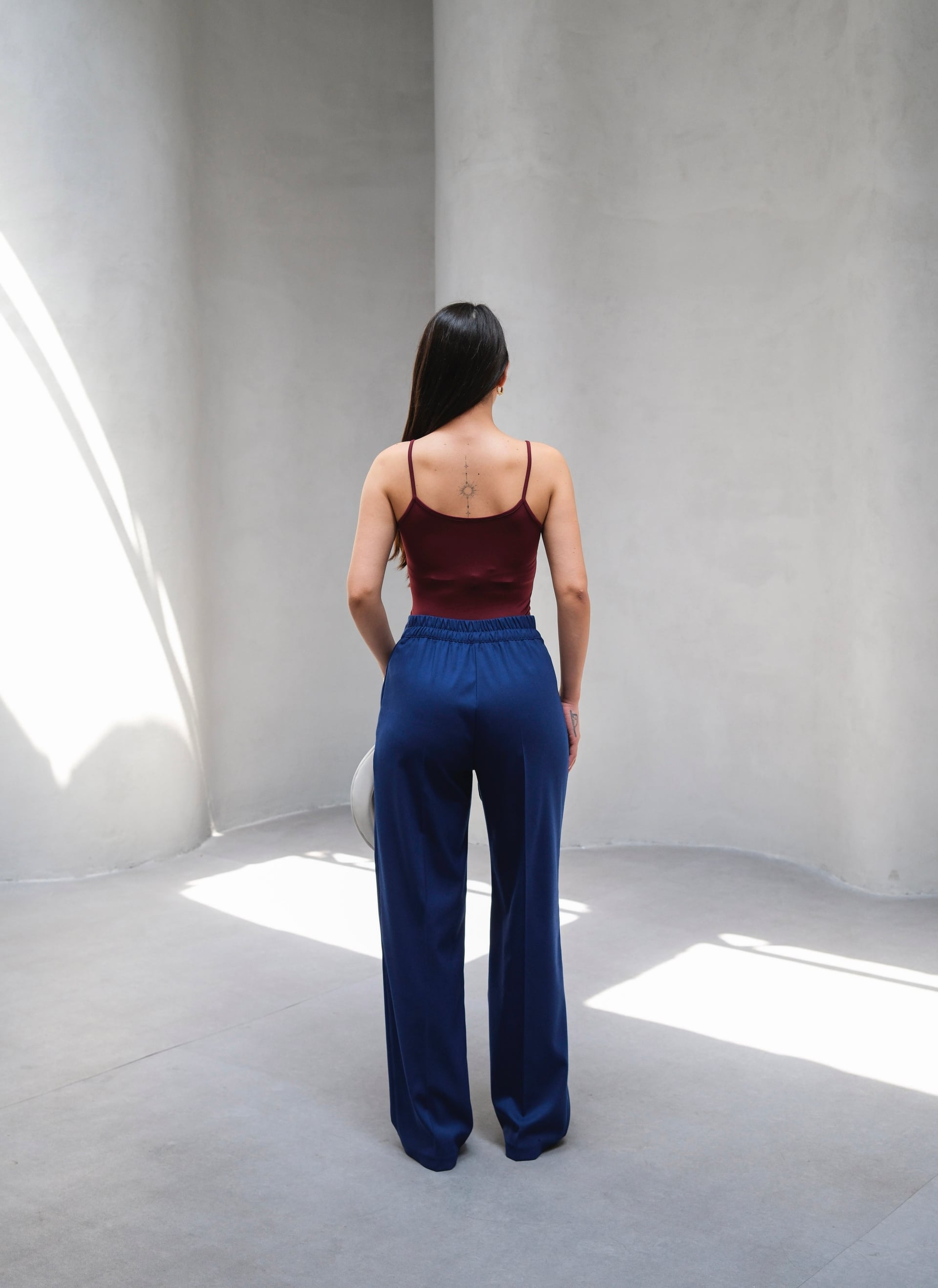 Wide Leg Pleated Trousers with Elasticated Waist - Ouz Fashion - by Peralane - photo 2