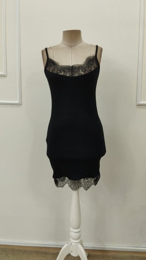 Women's Spaghetti Strap Lace Detail Short Slip Dress - Janes - by Peralane - photo 5