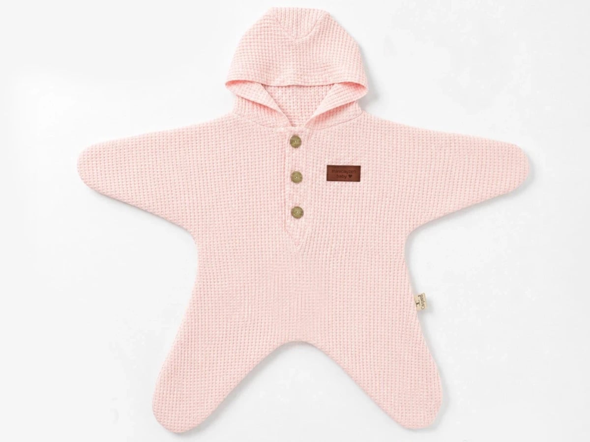 Hooded Baby Romper with Logo - Pale Pink (Pack of 3) - Cayzen - by Peralane