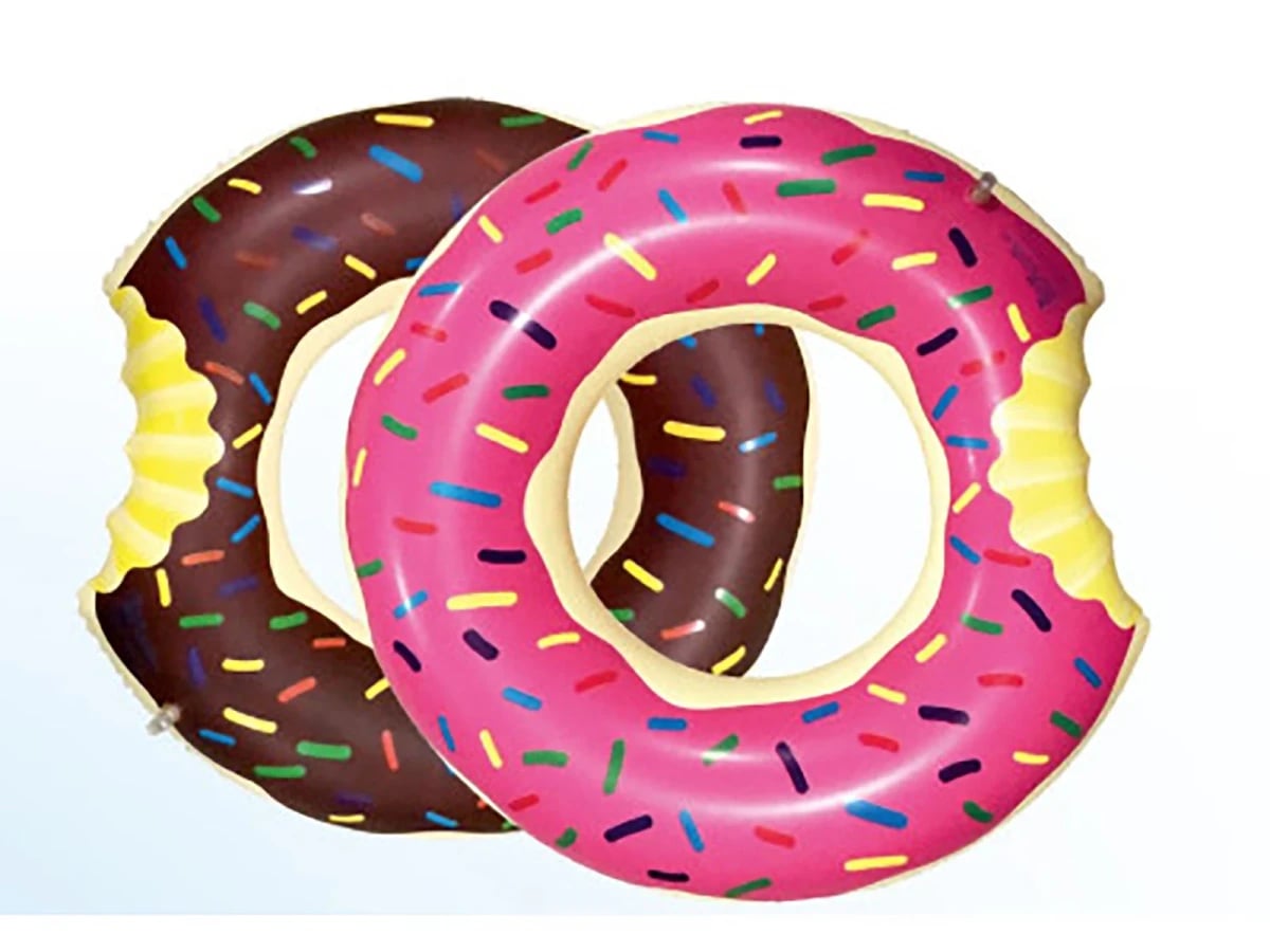 Donut Patterned Kids Swimming Ring 65 cm (Pack of 2) - Lyrax Kids - by Peralane