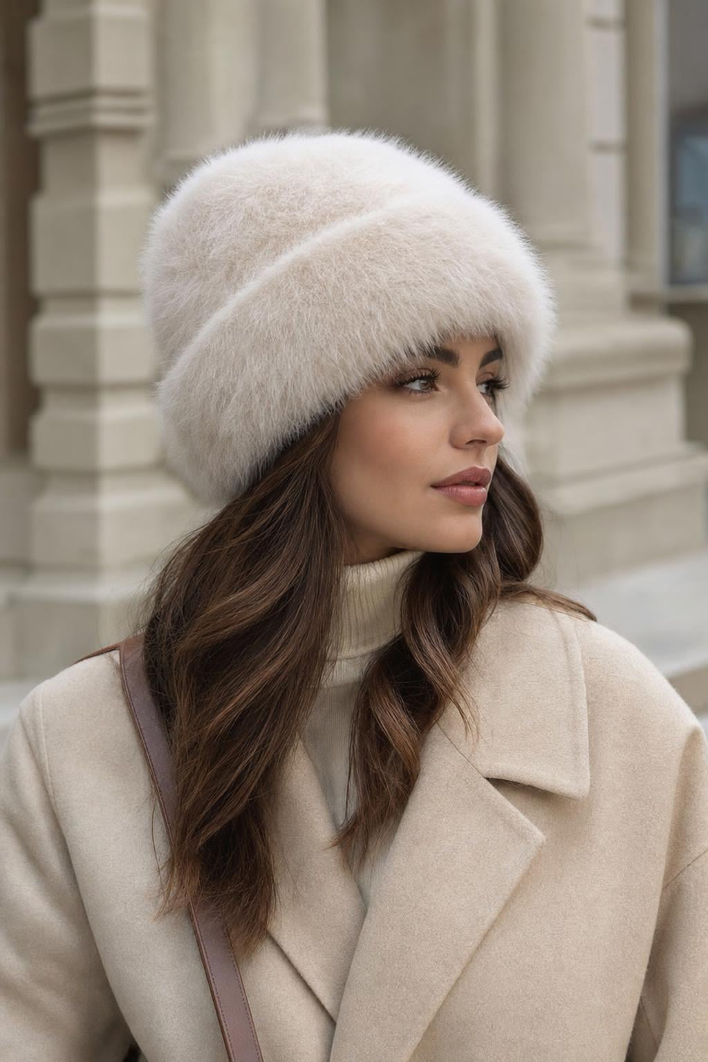Fluffy Cream Kalpak Hat for Women - Nesvay - by Peralane - photo 2