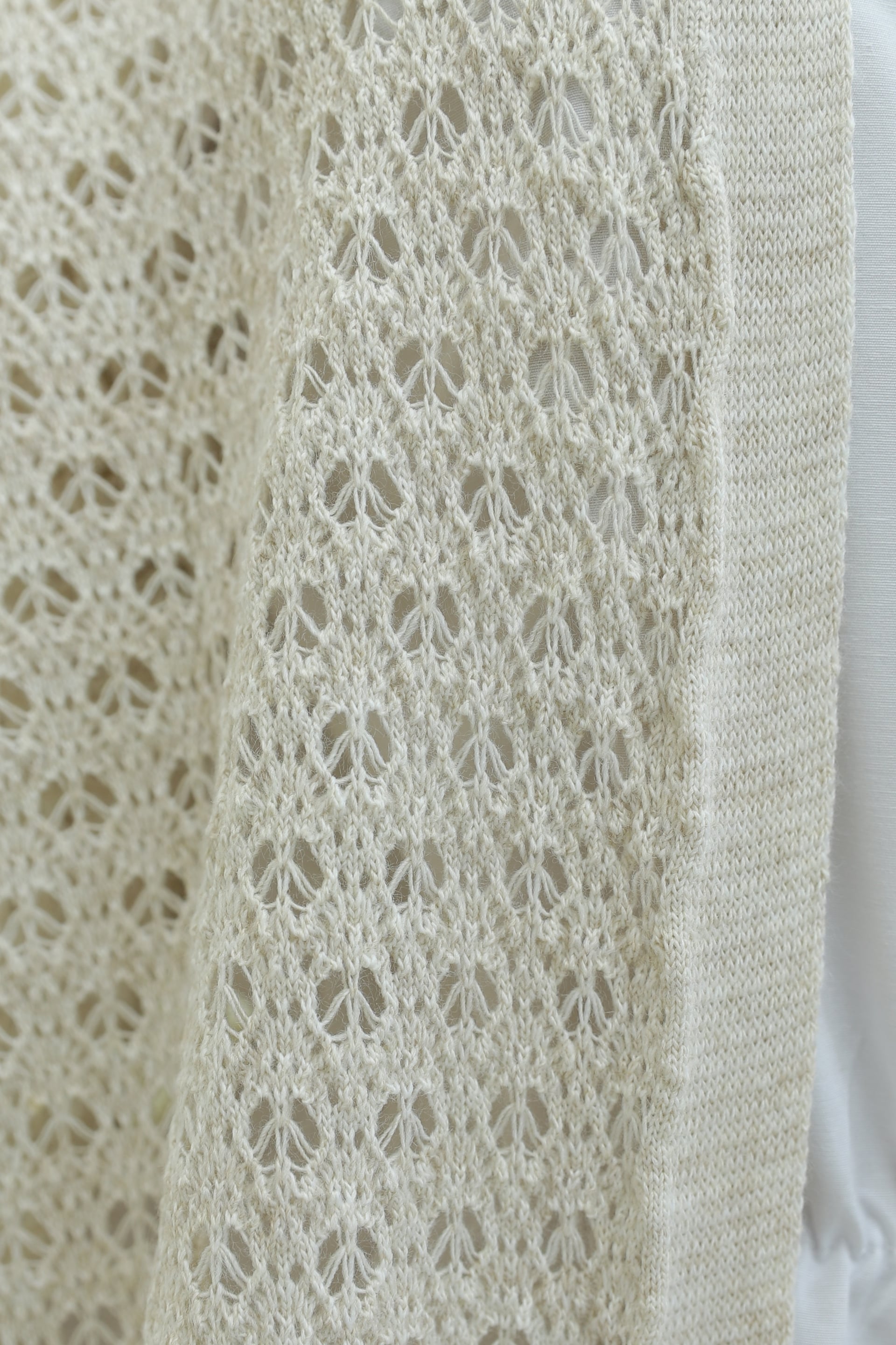 Openwork Relaxed Knit Cardigan - Stone - Podyumplus - by Peralane - photo 7