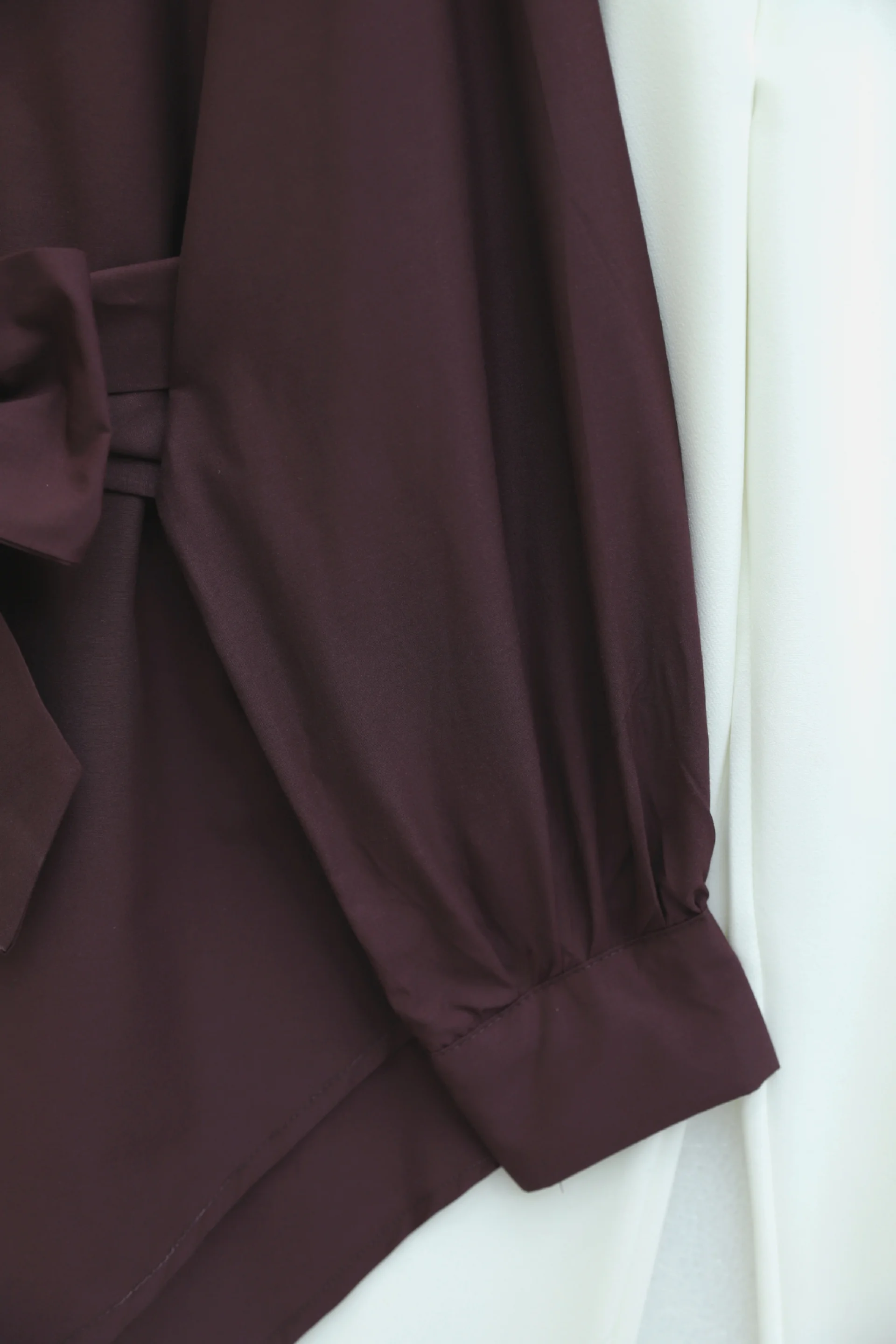 Self-Tie Poplin Tunic in Plum - Podyumplus - by Peralane - photo 5