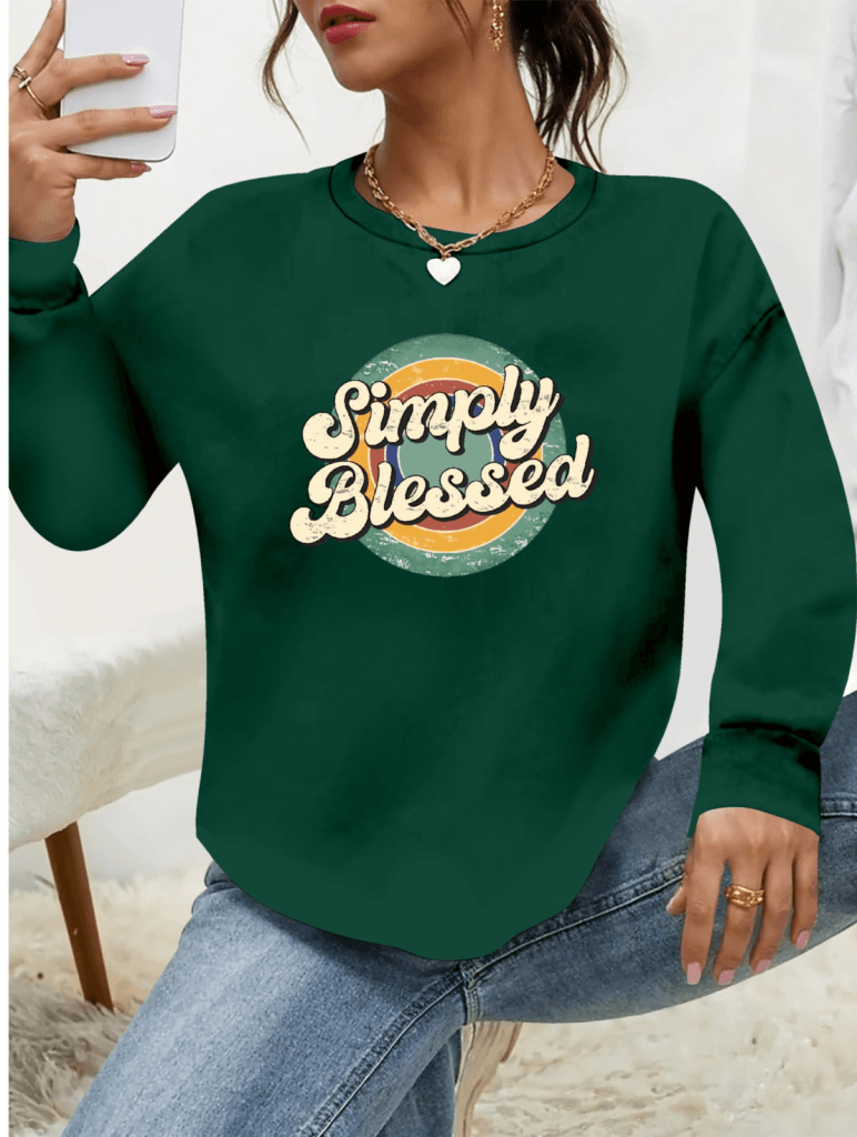 Women's Long Sleeve Crew Neck Viscose Two-Thread Sweatshirt - Janes - by Peralane - photo 3