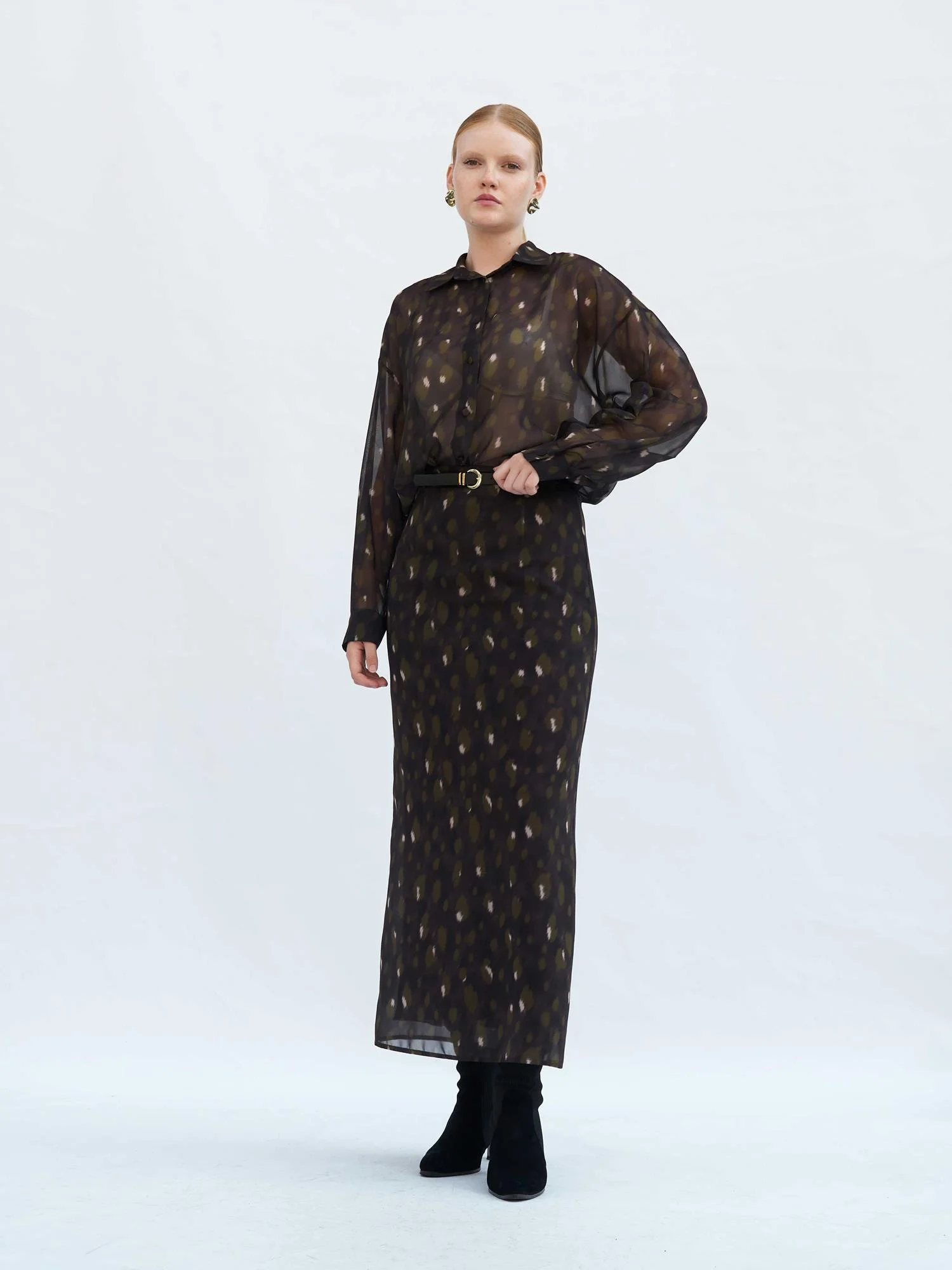Women's Polka Dot Print Maxi Skirt - Set of 4 - Lefon - by Peralane