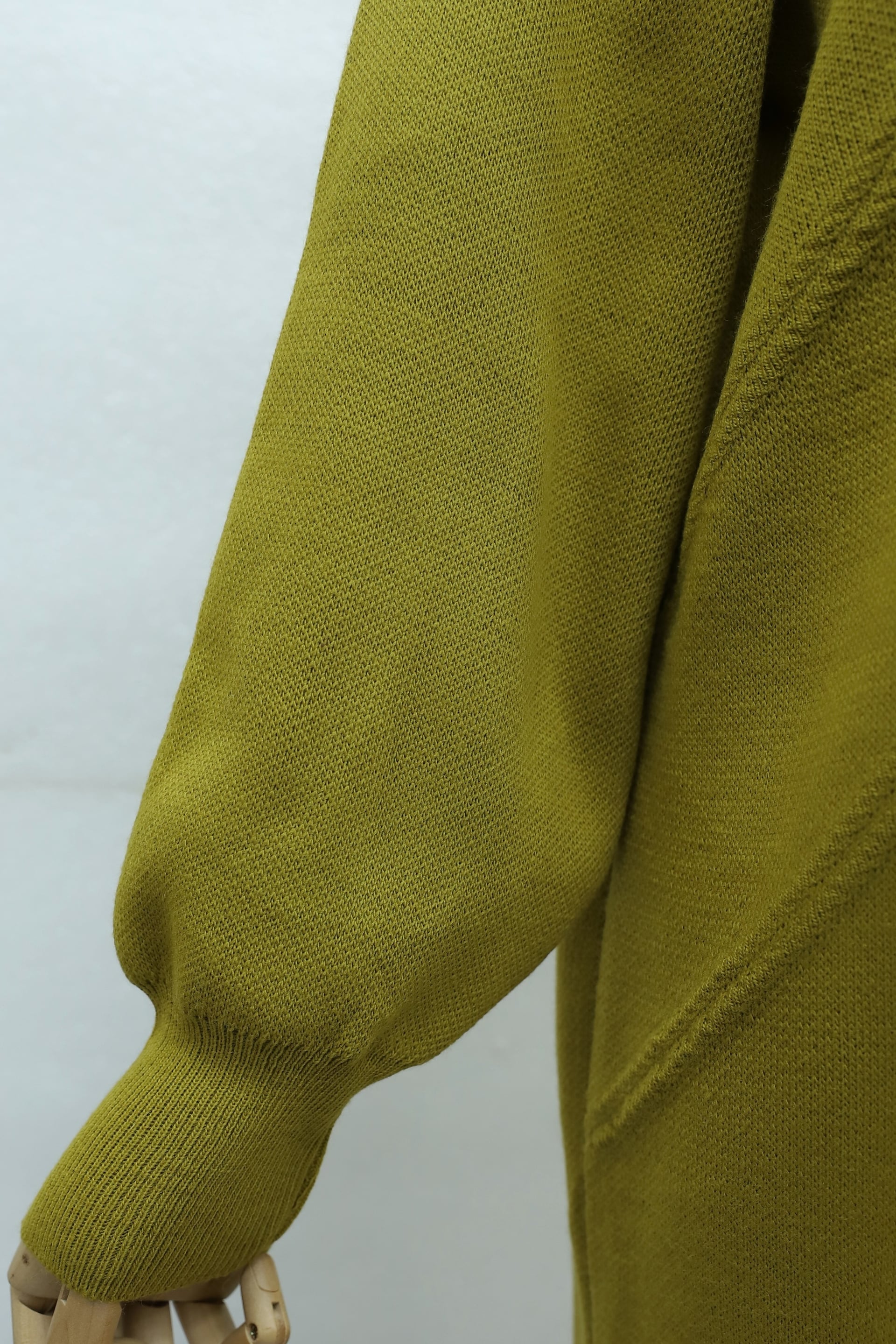 Olive Green Knit Dress with Stone and Bead Details - Podyumplus - by Peralane - photo 7