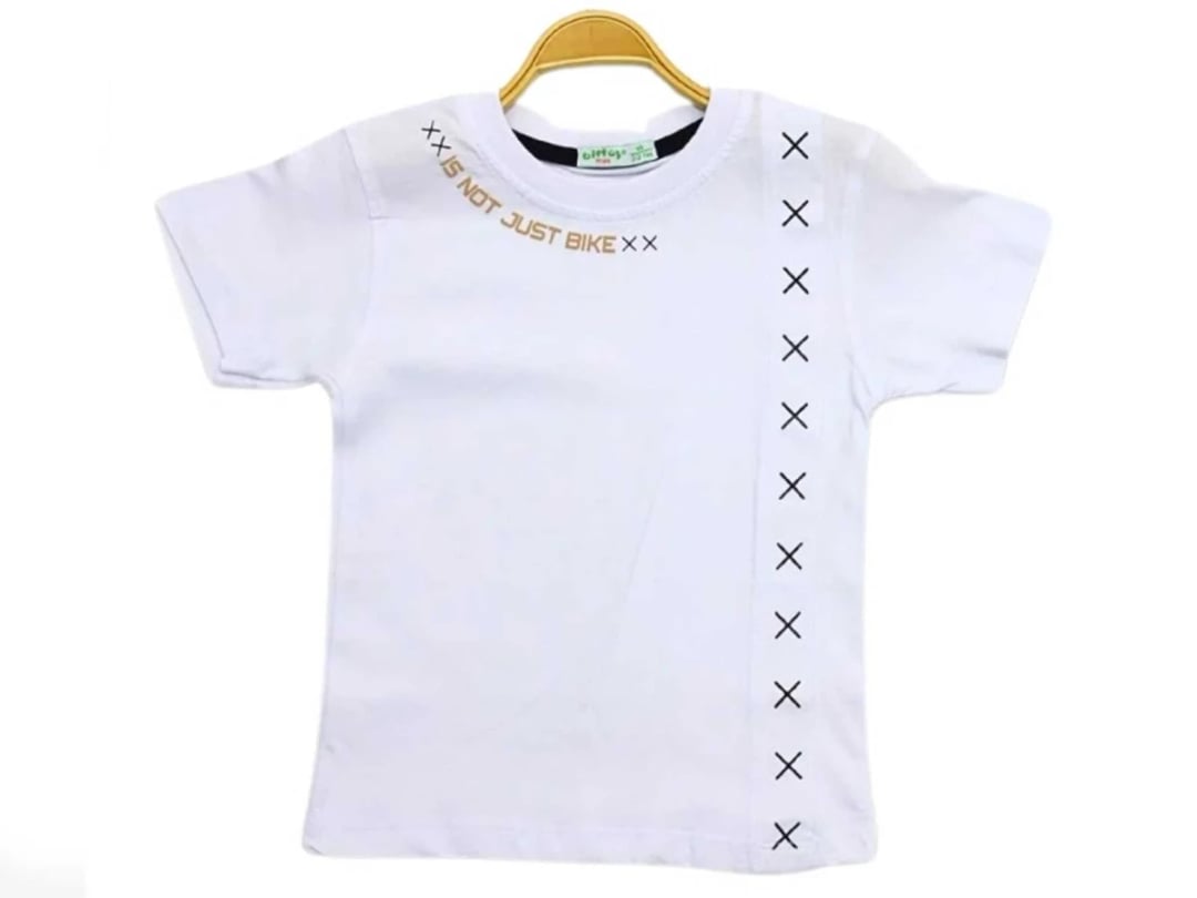 Bike Print Boys' T-Shirt - White - Bittos Kids - by Peralane