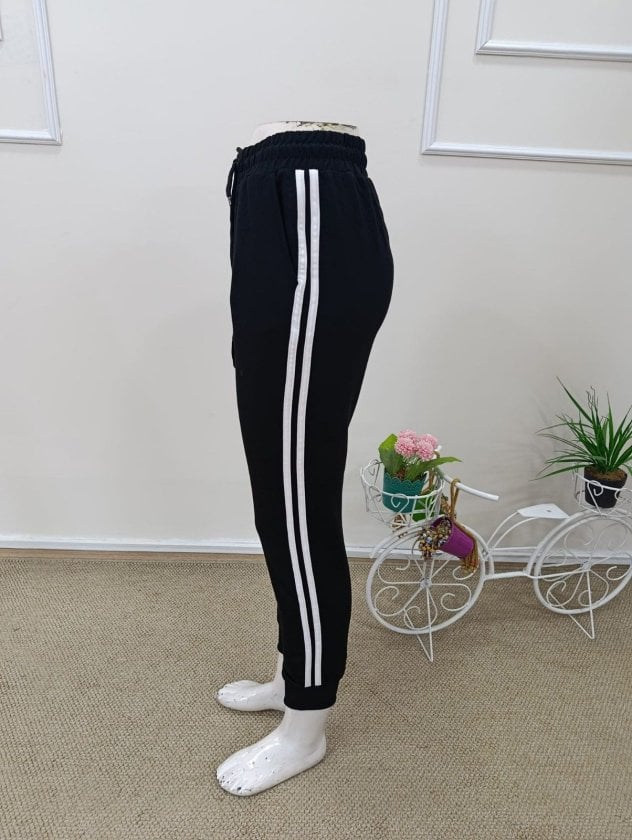 Women's High Waist Side Stripe Viscose Two-Thread Track Pants - Janes - by Peralane - photo 9