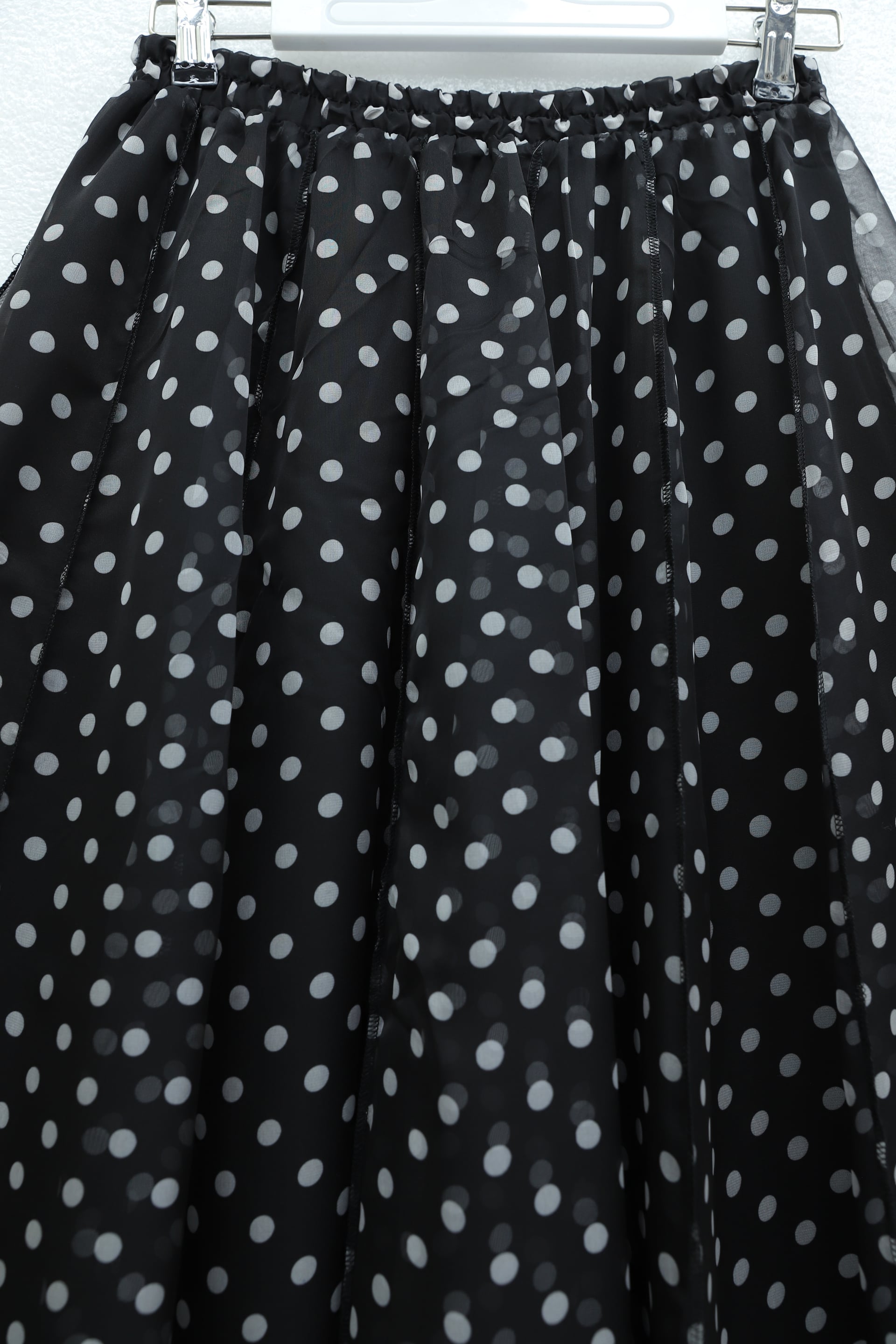 Black Asymmetric Cut Seamed Lined Chiffon Skirt with Elastic Waist - Podyumplus - by Peralane - photo 6