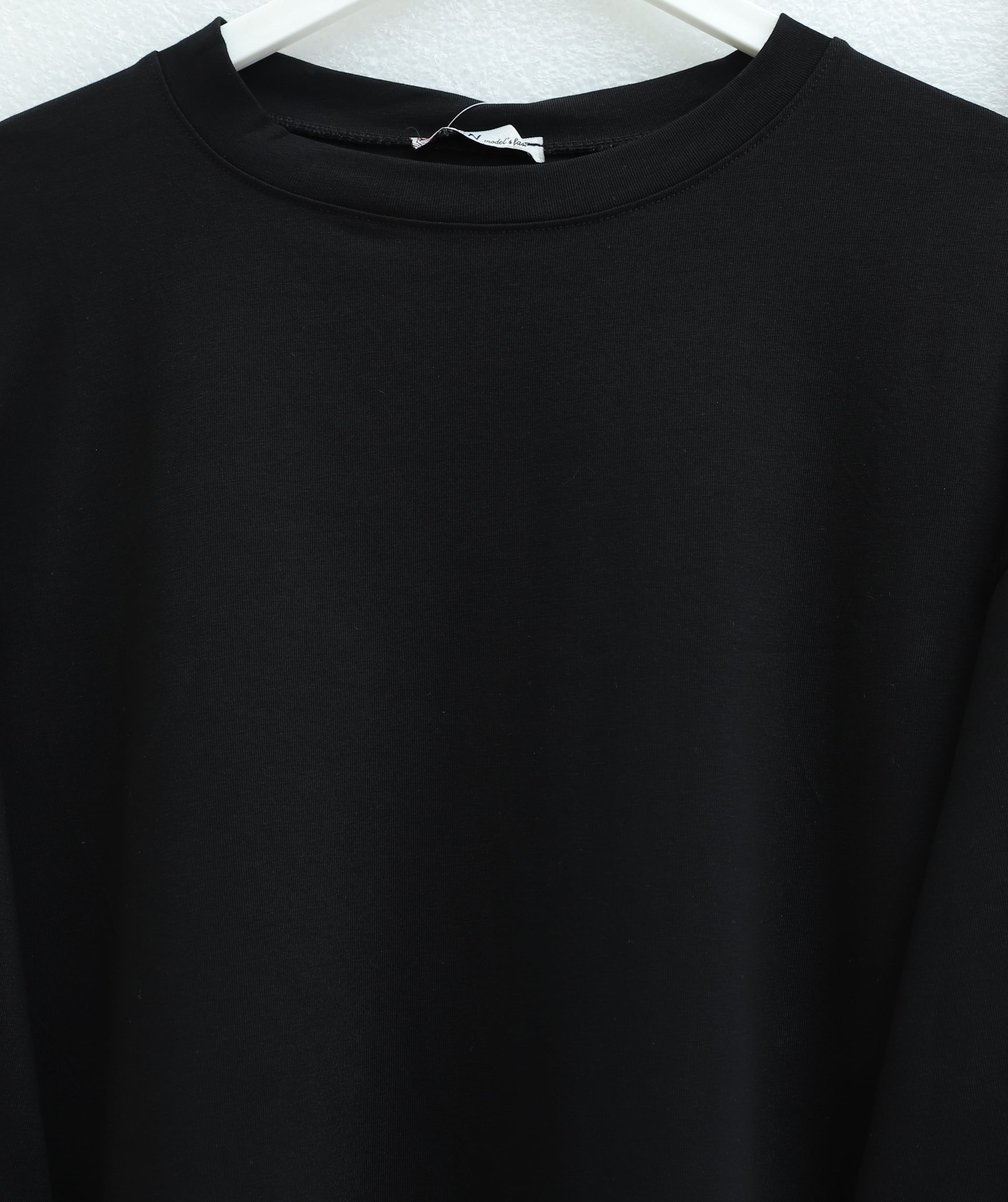 Black Round Neck Relaxed Fit Knit Tunic - Podyumplus - by Peralane - photo 5