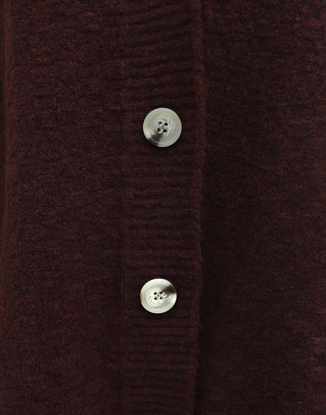 Burgundy V-Neck Button-Front Relaxed Knit Cardigan - Podyumplus - by Peralane - photo 8