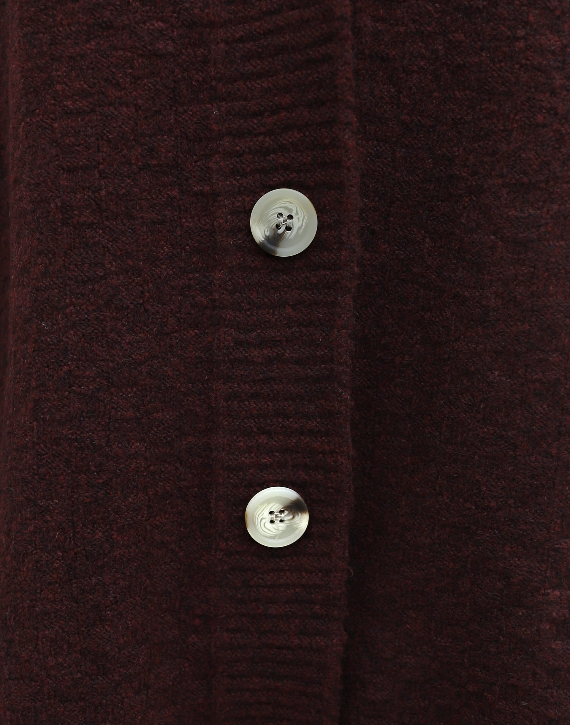 Burgundy V-Neck Button-Front Relaxed Knit Cardigan - Podyumplus - by Peralane - photo 8