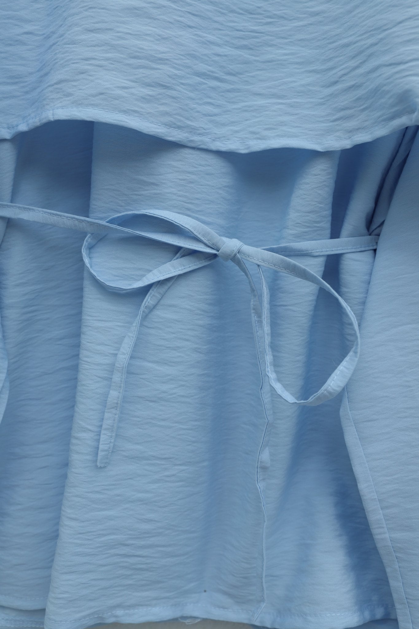 Cape Detail Self-Tie Belt Skirted Two-Piece Modest Set - Baby Blue - Podyumplus - by Peralane - photo 4