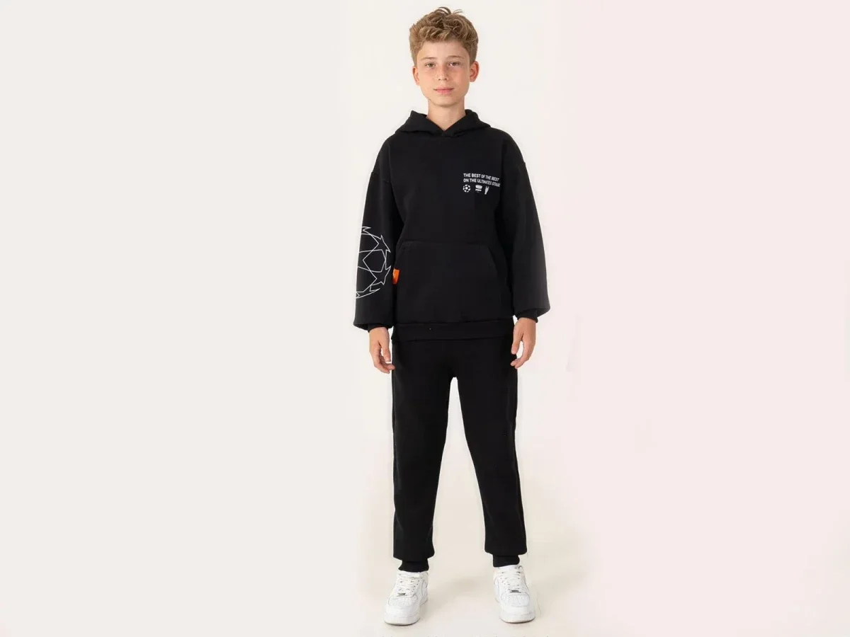 Champions League Printed Boys' Hooded Tracksuit Set - Ruhat Kids - by Peralane