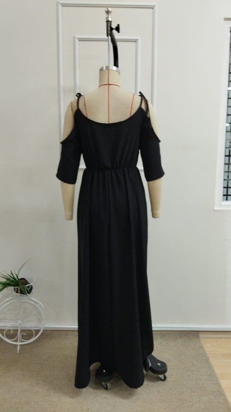 Women's Short Sleeve Wrap Maxi Dress with Slit - Janes - by Peralane - photo 5